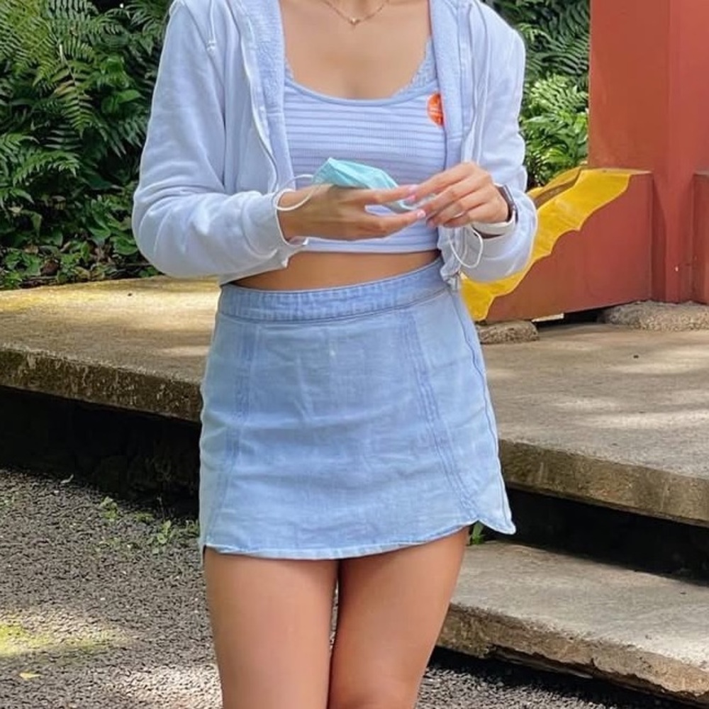 PacSun Light Blue Mini Skirt